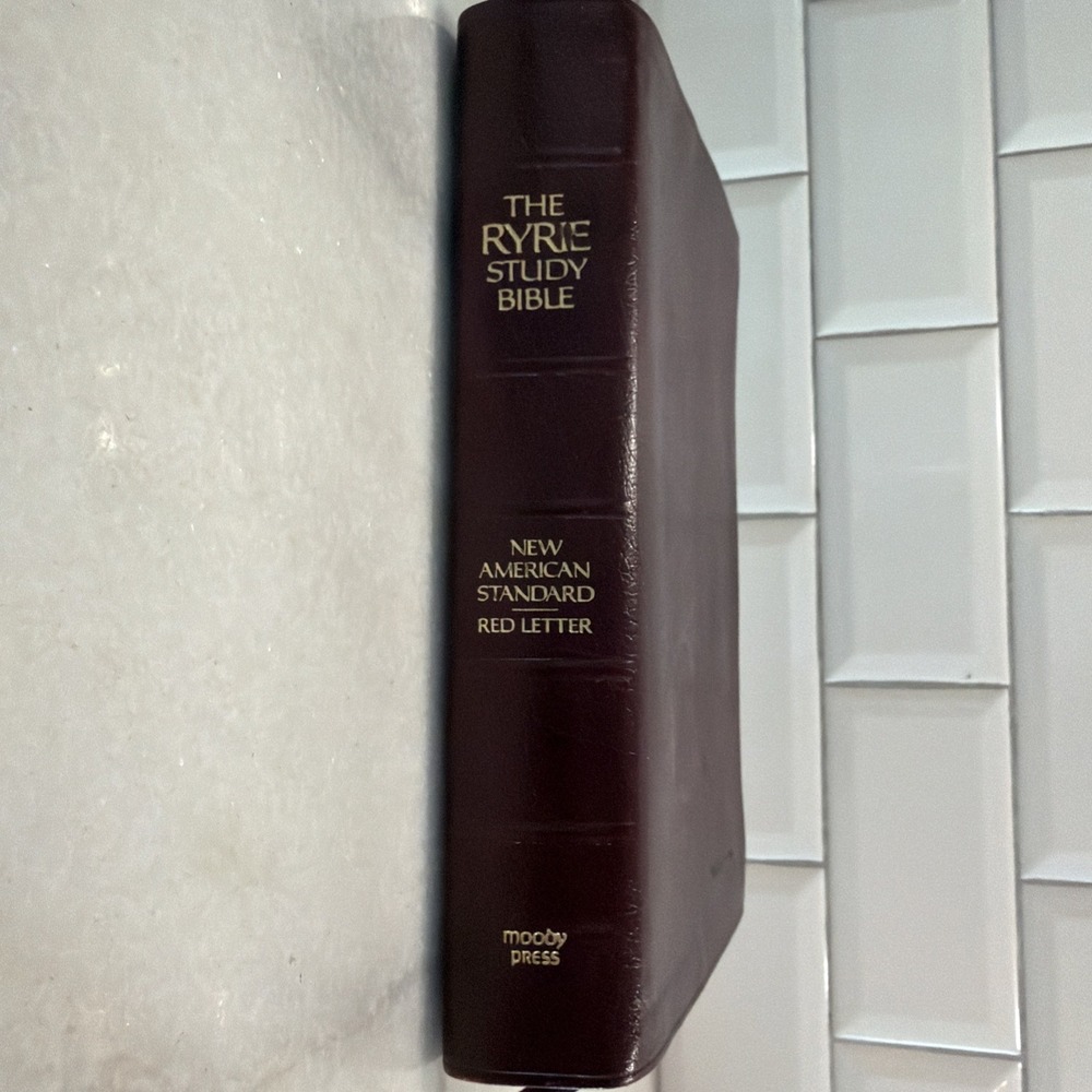 NAS Red Letter Ryrie Study Bible bonded Leather 1978